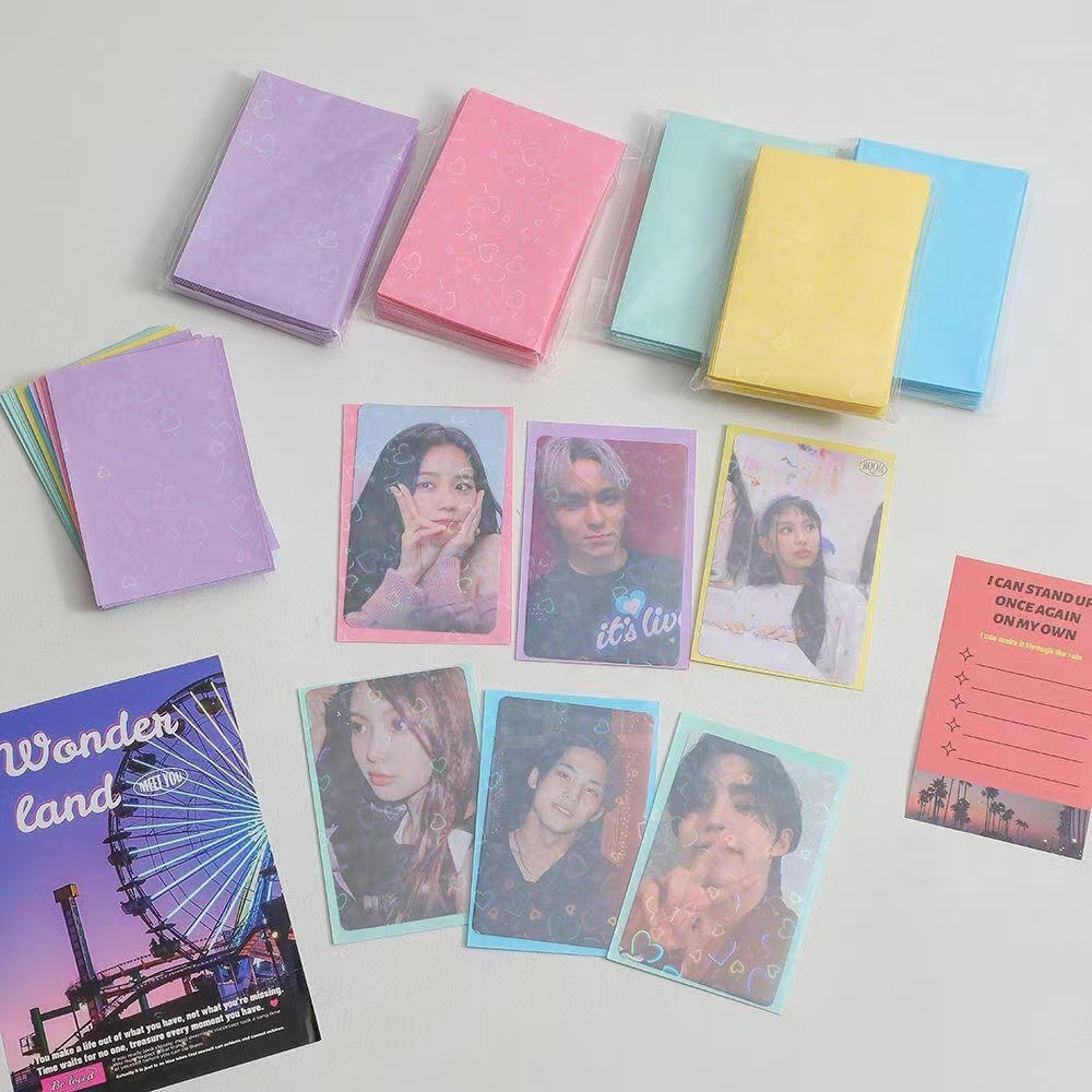 50pcs Laser Heart Card 61x91mm - đánh giá và giá Card Penny Sleeve